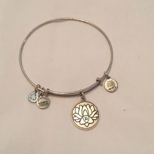 Alex and Ani expandable lotus bracelet.